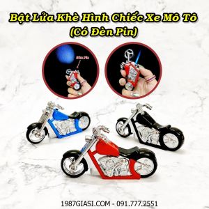 BẬT LỬA KHÈ HÌNH CHIẾC XE MÔ TÔ (CÓ ĐÈN PIN) (XE MOTO) - (XÀI GAS)