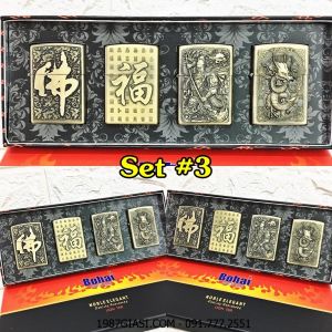 BỘ 4 BÂT LỬA ZIPPO HÌNH NỔI - (XÀI XĂNG) SET #3