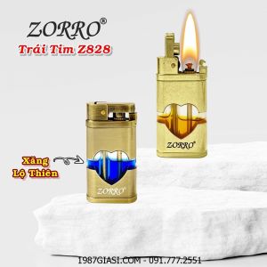 BẬT LỬA XĂNG LỘ THIÊN HÌNH TRÁI TIM ZORRO Z828 - (XÀI XĂNG)