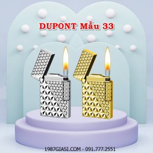 BẬT LỬA DUPONT VÂN KIM CƯƠNG LỚN M-33 (S.T. DUPONT) - (XÀI GAS)