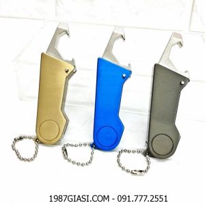 BẬT LỬA KHÈ - MÓC KHÓA - KHUI BIA 3IN1 (KIM LOẠI) - (XÀI GAS)