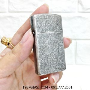 BẬT LỬA ZIPPO SLIM ZORRO BẠC CỔ (FULL BOX) - (XÀI XĂNG)