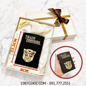 BẬT LỬA ZIPPO KHỔNG LỒ ĐEN NHÁM HÌNH "ROBOT TRANSFORMERS" (SIZE: 8CM X 11,5CM) NẶNG: 500GAM - (XÀI XĂNG)