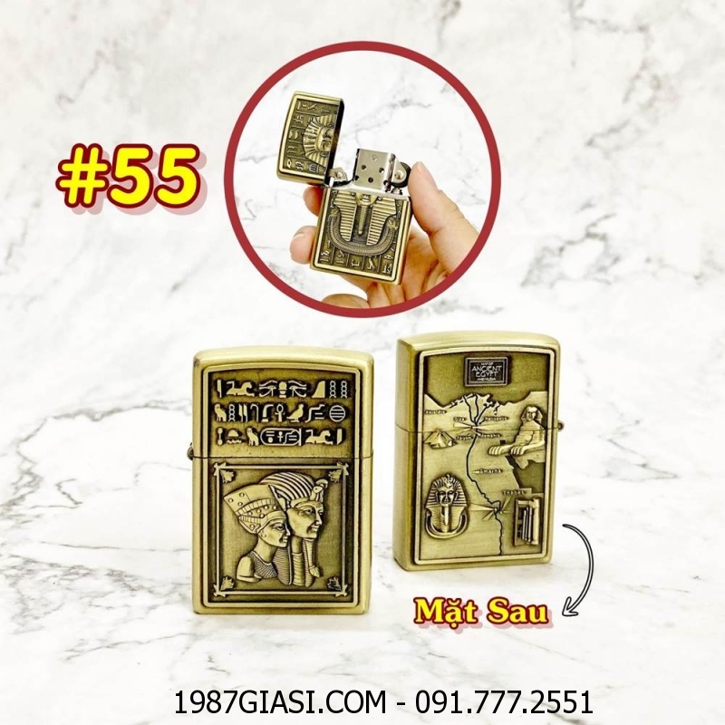 BÂT LỬA ZIPPO AI CẬP 2 MẶT HÌNH NỔI - (XÀI XĂNG) #55