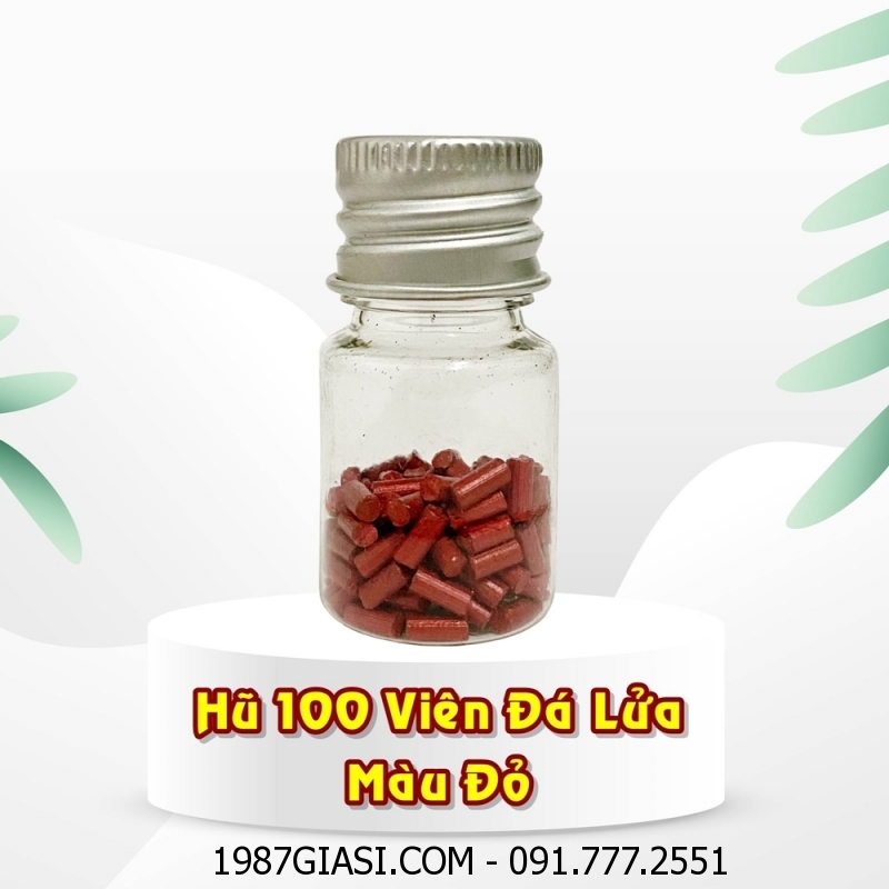 HŨ 100 VIÊN ĐÁ LỬA MÀU ĐỎ (ĐÁ ĐỎ)