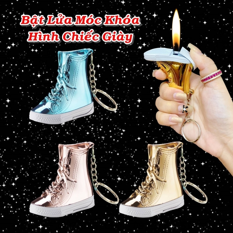 BẬT LỬA MÓC KHÓA HÌNH CHIẾC GIÀY - (XÀI GAS)