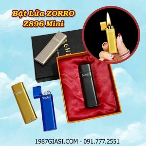 BẬT LỬA XĂNG ĐÁ ZORRO Z896 MINI (CÓ HỘP) - (XÀI XĂNG)