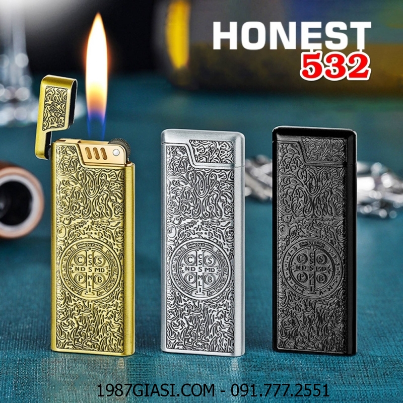 BẬT LỬA HONEST 532 HÌNH CÂY THÁNH GIÁ TRỪ TÀ CONSTANTINE - (XÀI GAS)