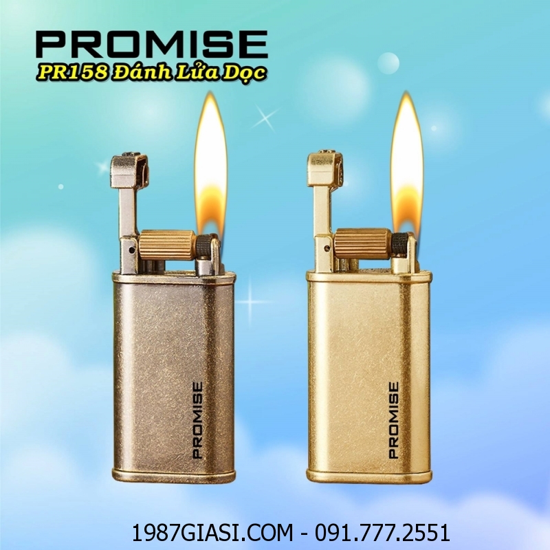 BẬT LỬA XĂNG ĐÁ PROMISE PR158 ĐÁNH LỬA DỌC - (XÀI XĂNG)