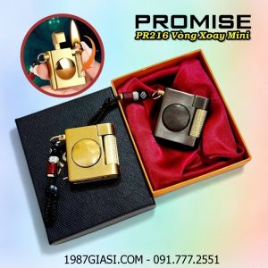 BẬT LỬA XĂNG ĐÁ PROMISE PR216 VÒNG XOAY MINI (CÓ HỘP) - (XÀI XĂNG)